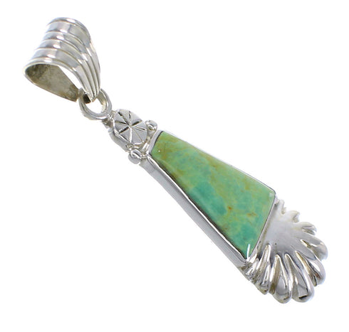Sterling Silver And Turquoise Southwestern Pendant YX77318